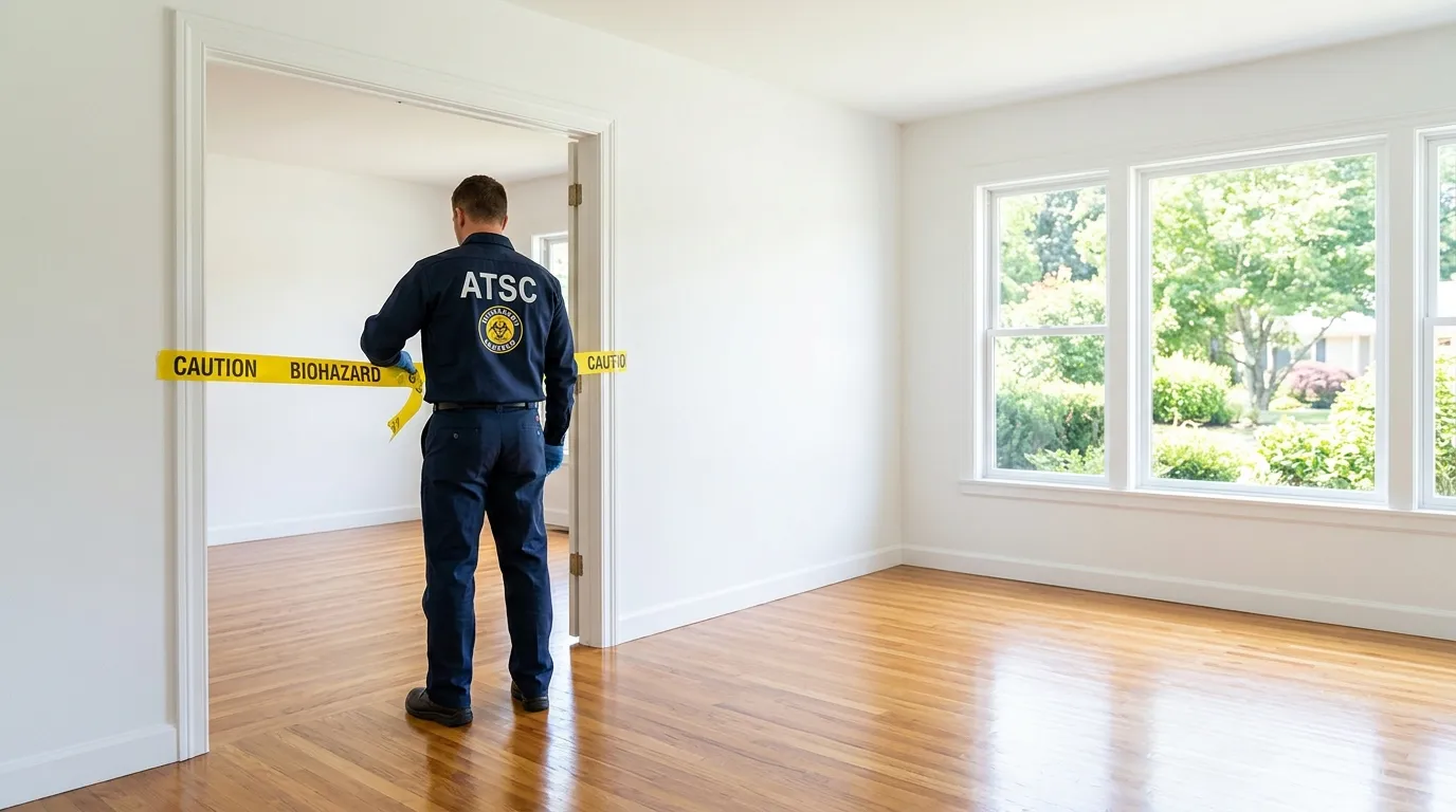 Certified biohazard cleanup crew performing Decomposition Cleanup in Briar